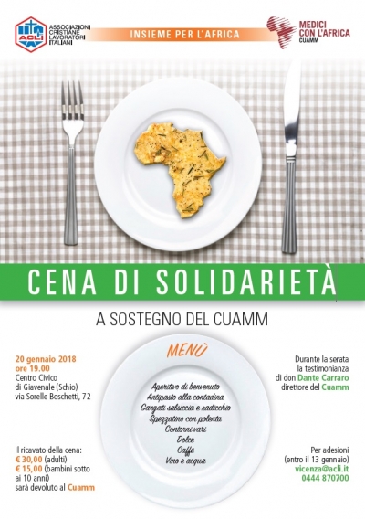 Cena di solidarietà a sostegno del Cuamm