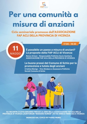 &quot;Per una comunità a misura di anziani&quot; l&#039;11 maggio a Vicenza